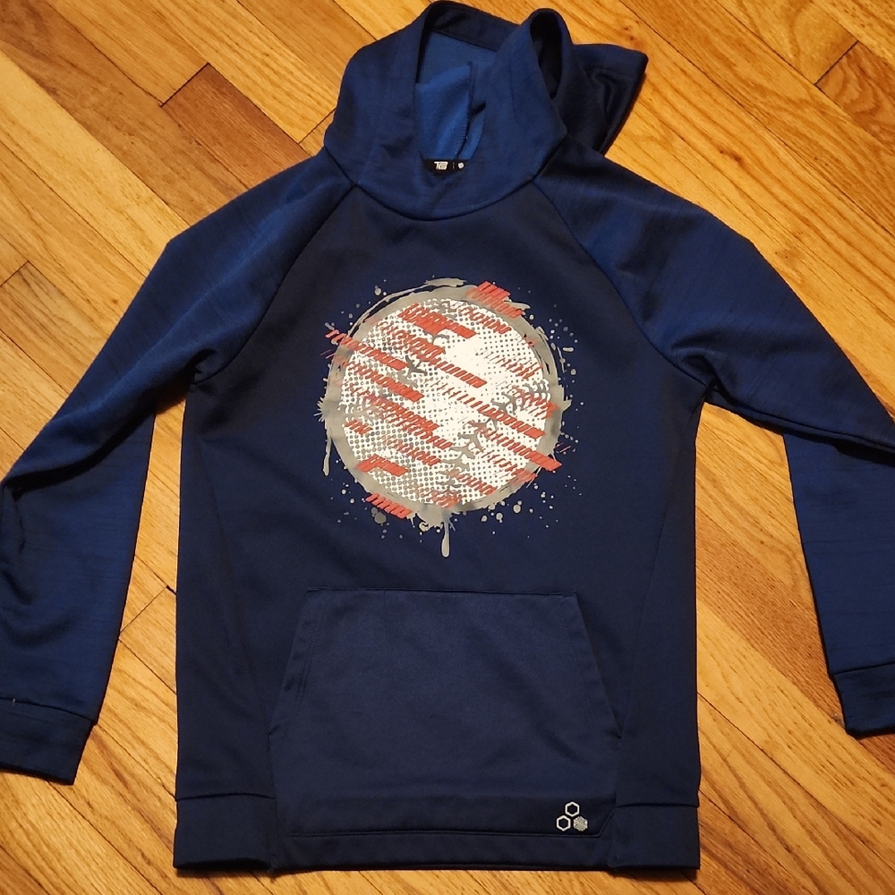 EUC Boys Tek Gear Dark Blue WarmTek Hoodie Size 10